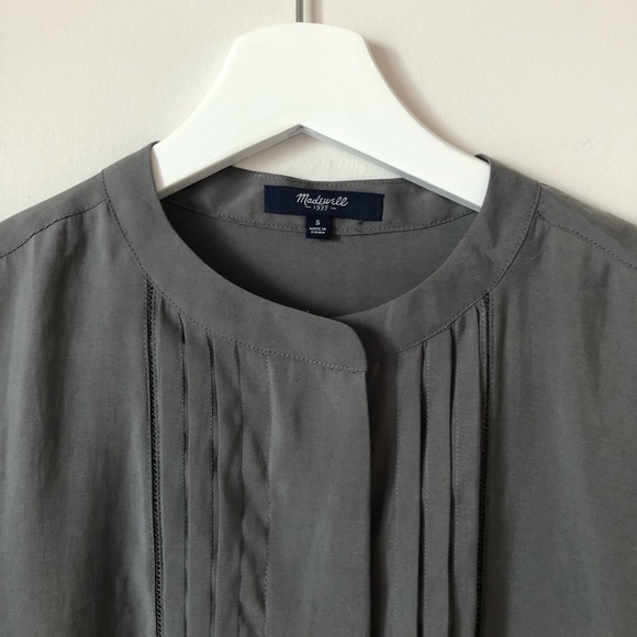 Madewell | pleated grey tunic dress - Picture 3 of 5